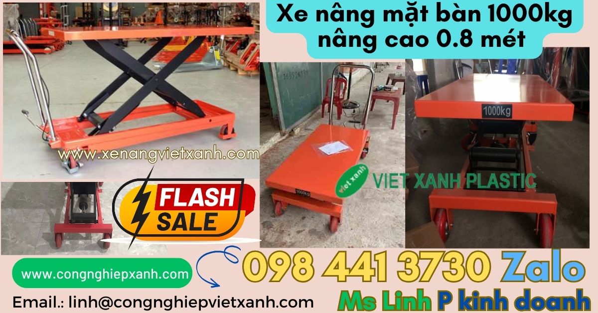 Xe nâng tay mặt bàn 1000kg Niulili nhập khẩu