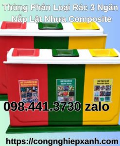 thung-phan-loai-rac-3-ngan-nap-lat-nhua-composite