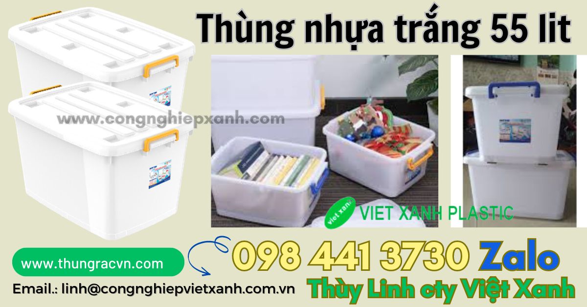 Thùng nhựa đa năng 55 lít