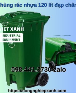 thung-rac-nhua-120-lit-dap-chan-xanh