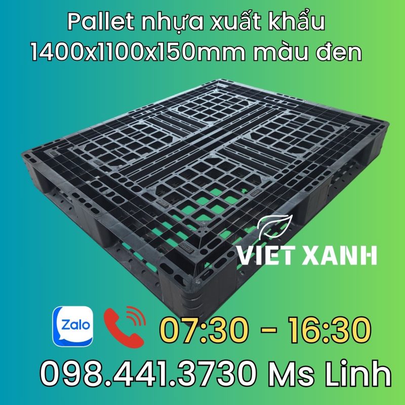 pallet-nhua-xuat-khau-1400x1100x150mm-mau-den
