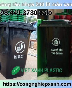 Thùng đựng rác 240 lít màu đen