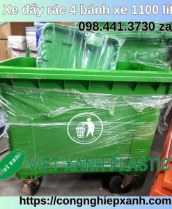 Xe-day-rac-nhua-1100-lit-mau-xanh