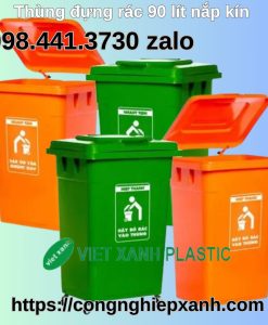 Thung-dung-rac-90-lit-nap-kin-4-banh-xe-nho