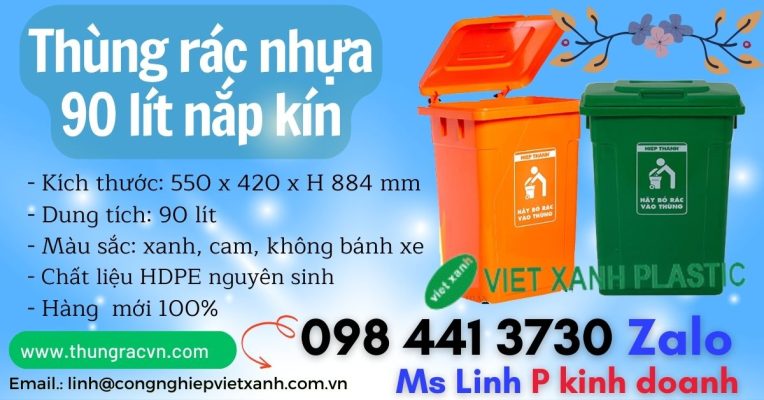 Thung-rac-nhua-90-lit-nap-kin-xanh-cam-1