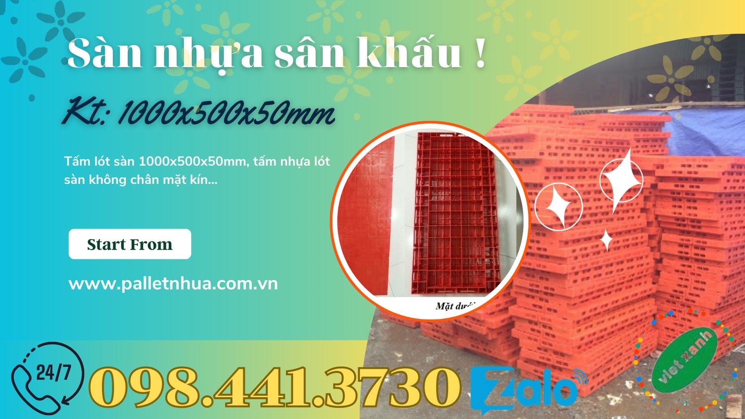 Tấm nhựa lót sân khấu cam