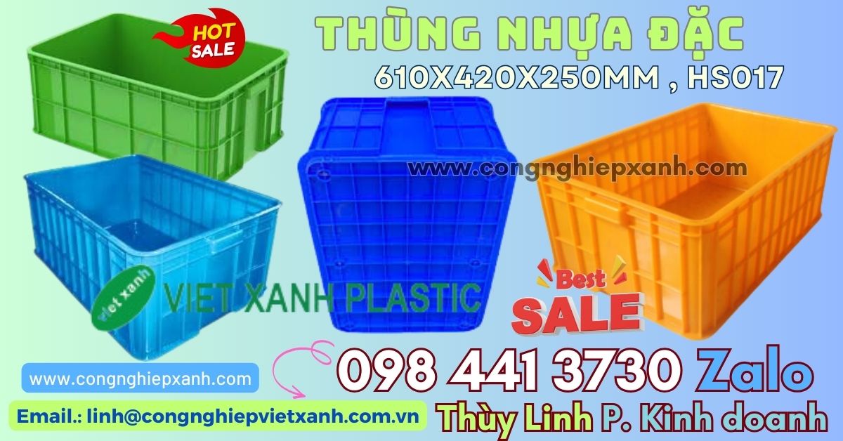 Thùng nhựa đặc HS017
