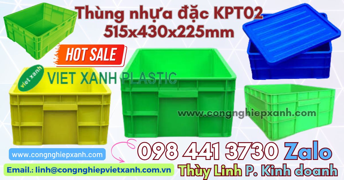 Thùng nhựa đặc KPT02