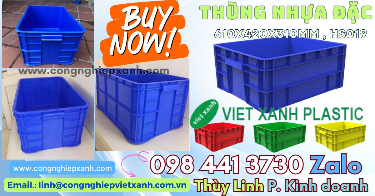 Thùng nhựa đặc HS019