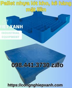 pallet-nhua-600x600x100mm-mat-lien-mau-xanh