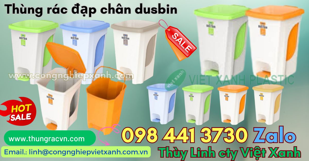 Thùng rác đạp chân Dusbin
