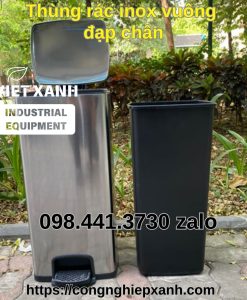thung-rac-inox-vuong-dap-chan-50-lit