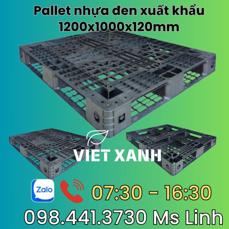 Pallet-nhua-mau-den-1200x1000x120mm-xuat-khau