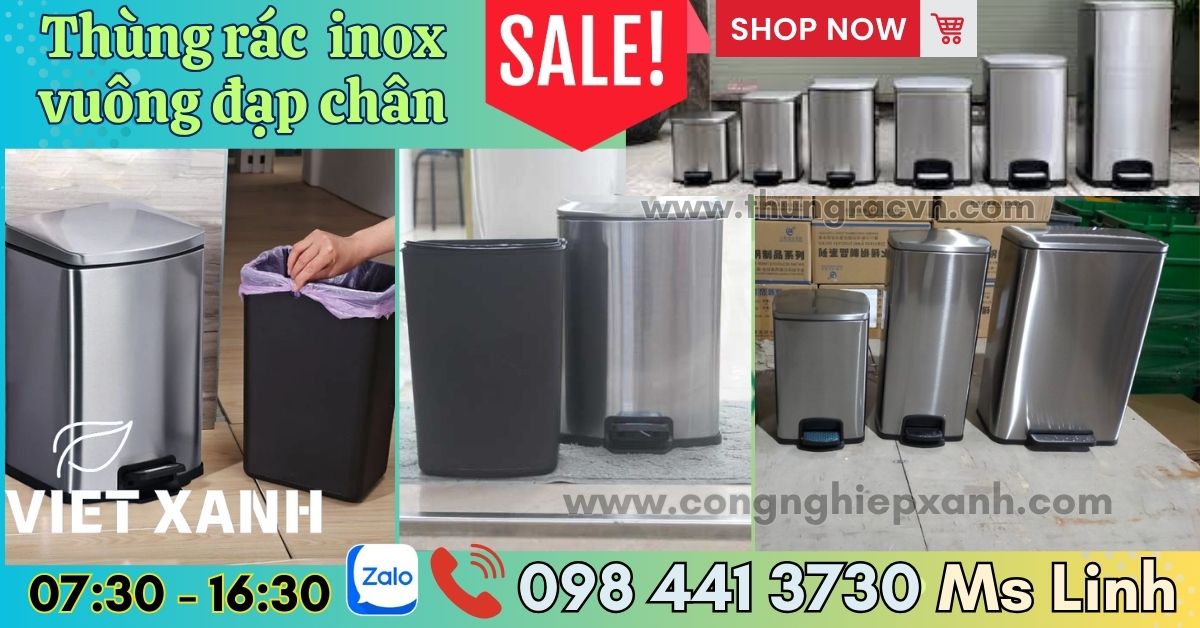 Thùng rác inox