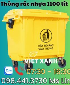 Thung-rac-nhua-1100-lit-mau-vang