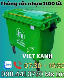 Thung-rac-nhua-1100-lit-mau-xanh