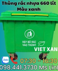 Thung-rac-nhua-1100-lit-xanh-nhap-khau-sale