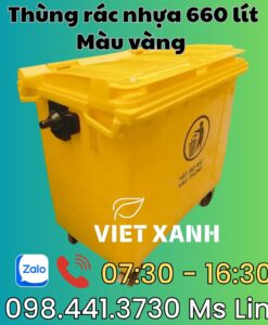 Thung-rac-nhua-660-lit-mau-vang-sale