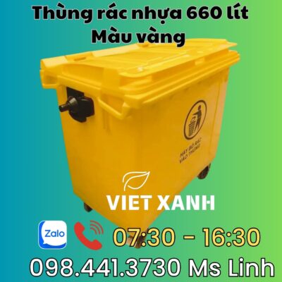 Thung-rac-nhua-660-lit-mau-vang-sale